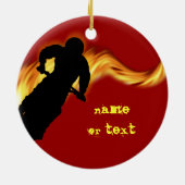 オフロードダートバイク(炎あり) セラミックオーナメント (裏面)