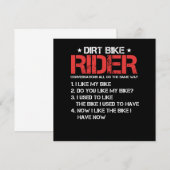 オフロードバイクライダー モトクロス オートバイ モーターサイクル Gif 招待状 (正面/裏面)