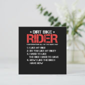 オフロードバイクライダー モトクロス オートバイ モーターサイクル Gif 招待状 (スタンド正面)