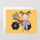 オフロードバイク - 女の子Tシャツ＆ギフト ポストカード (正面/裏面)