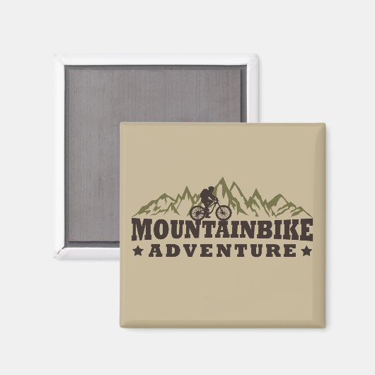 オフロードマウンテンバイクの冒険 マグネット (正面/裏面)