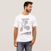 オフロードマウンテンバイクのTシャツを転がろう Tシャツ (正面フル)