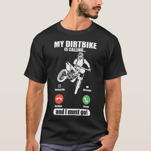 オフロードモトクロスダートバイクブラットシャツ Tシャツ (正面)