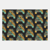 オフロードレトロスタイル4x4車好きオフロード ラッピングペーパーシート (正面)