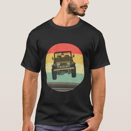 オフロードレトロヴィンテージスタイル4X4車愛好家Gi Tシャツ (正面)