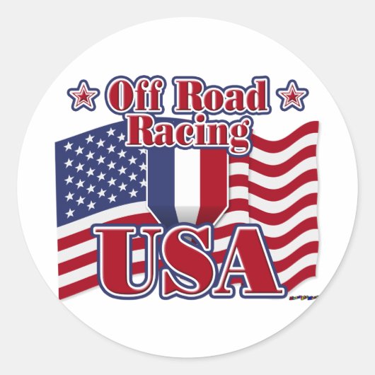 オフロードレーシングUSA ラウンドシール (正面)