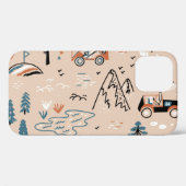 オフロードレース、ヴィンテージシームレス。 Case-Mate iPhoneケース (裏面 (横))