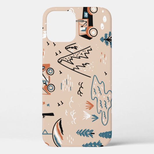 オフロードレース、ヴィンテージシームレス。 Case-Mate iPhoneケース (裏面)