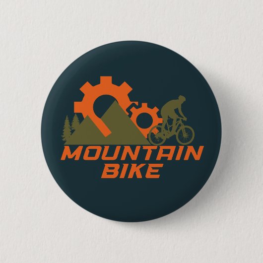 オフロード山サイクリング 缶バッジ (正面)