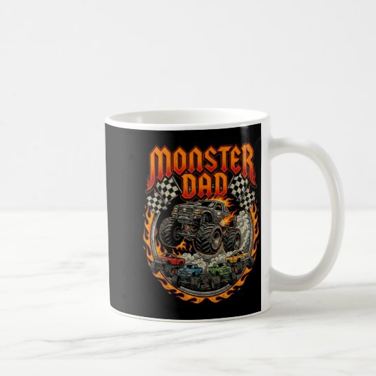オフロード父の日モンスタートラックお父さん コーヒーマグカップ (右)