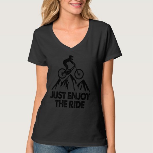 オフロード自転車Mtb山サイクリング楽しむJust Th Tシャツ (正面)