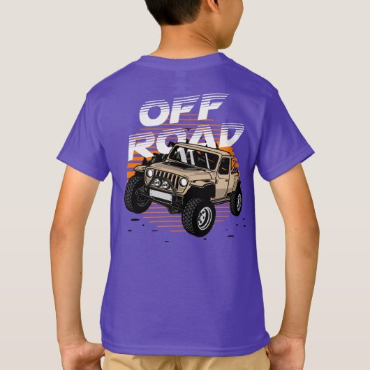 オフロード4 X 4マウンテンサンセット Tシャツ (裏面)