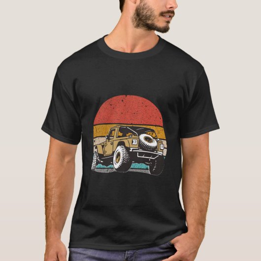 オフロード4X4ヴィンテージレトロ Tシャツ (正面)