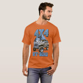 オフロード4x4 - 青 tシャツ (正面フル)