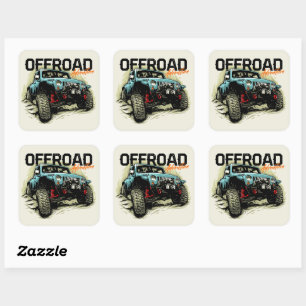 オフロード アドベンチャー 4 X 4 グラフィック ロッククローラー スクエアシール