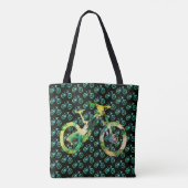 オフロード マウンテンバイク エクストリームスポーツ 水彩画 MTB トートバッグ (裏面)