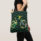 オフロード マウンテンバイク エクストリームスポーツ 水彩画 MTB トートバッグ (クローズアップ)