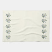 オフ白いスイスタオルSwitzeredelweiss花 キッチンタオル (横)