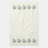 オフ白いスイスタオルSwitzeredelweiss花 キッチンタオル (縦)