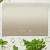 オフ白グラデーション キッチンタオル (折り畳み)