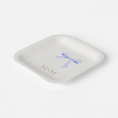 オフ白 | ほこりっぽい青い水色のリ結婚ボン ペーパープレート (傾斜あり)