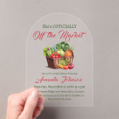 オフ素朴ザマーケットファームハウスブライダルシャワー アクリル招待状 (インサイチュ (ポータブル))