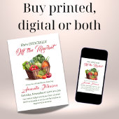 オフ素朴ザマーケットファームハウスブライダルシャワー 招待状