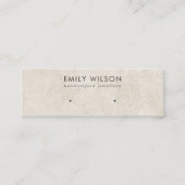 オフ素朴ホワイトグレースタッコスタッドイヤリングディスプレイ スキニー名刺 (正面)