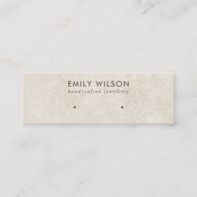 オフ素朴ホワイトグレースタッコスタッドイヤリングディスプレイ