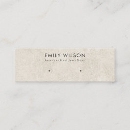 オフ素朴ホワイトグレースタッコスタッドイヤリングディスプレイ スキニー名刺