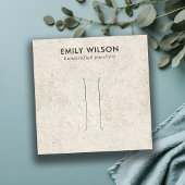 オフ素朴ホワイトスタッコのヘアクリップ表示カード スクエア名刺