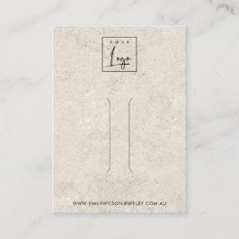 オフ素朴ホワイトスタッコのヘアクリップ表示カード 名刺