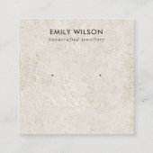 オフ素朴ホワイトスタッコスタッドイヤリングディスプレイカード スクエア名刺 (正面)