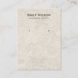 オフ素朴ホワイトスタッコスタッドイヤリングディスプレイカード 名刺