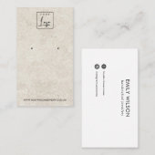 オフ素朴ホワイトスタッコスタッドイヤリングディスプレイカード 名刺 (正面/裏面)