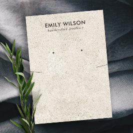 オフ素朴ホワイトスタッコネックレスイヤリングディスプレイ 名刺