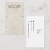 オフ素朴ホワイトスタッコネックレスブレスレットディスプレイ 名刺 (正面/裏面)