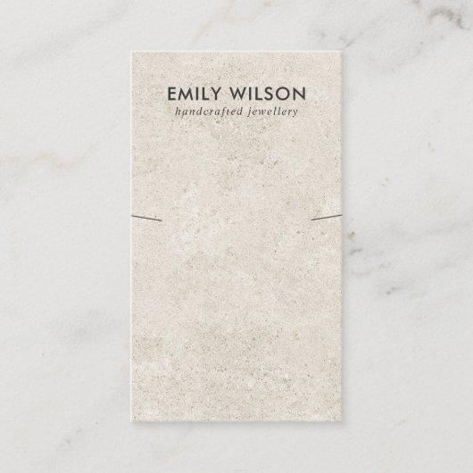 オフ素朴ホワイトスタッコネックレスブレスレットディスプレイ 名刺 (正面)