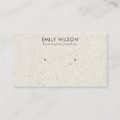 オフ素朴ホワイトテラゾスタッドイヤリングディスプレイ 名刺 (正面)