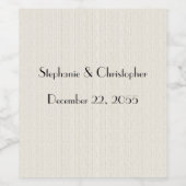 オフ素朴ホワイトバフェイクラップ結婚式の引き出物シンプル ワインラベル (シングルラベル)