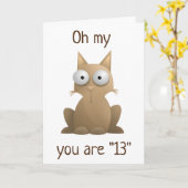 オフ10代のィックにAを**13**誕生日 カード (黄色い花)