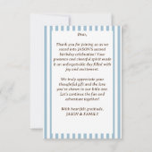 オフ2レース馬の馬の馬乗りダービー誕生日 サンキューカード (裏面)