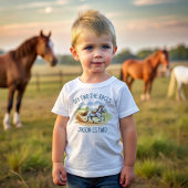 オフ2レース馬術ダービーパーティー印刷 トドラーTシャツ