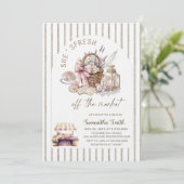 オフ・ザ・マーケットの花のブライダルシャワーパーティ 招待状 (スタンド正面)