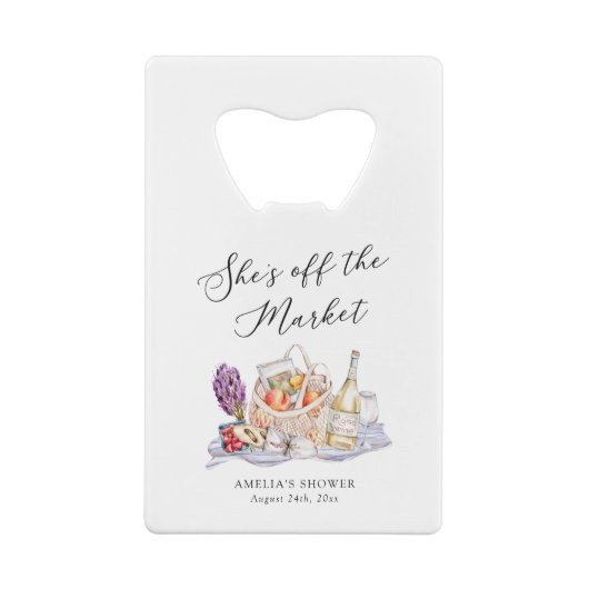 オフ・ザ・マーケット ファーマーズマーケット ブライダルシャワー クレジットカード栓抜き (裏面)