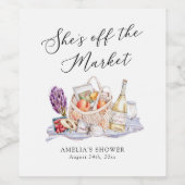 オフ・ザ・マーケット ファーマーズマーケット ブライダルシャワー ワインラベル (シングルラベル)