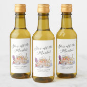 オフ・ザ・マーケット ファーマーズマーケット ブライダルシャワー ワインラベル (ボトル)