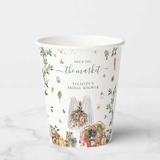 オフ・ザ・マーケット | ファーマーズ・マーケット・ブライダルシャワー 紙コップ (裏面)
