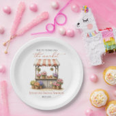 オフ・ザ・マーケット フラワーの花嫁シャワー | 花嫁シャワー ペーパープレート (パーティー)