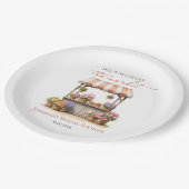 オフ・ザ・マーケット フラワーの花嫁シャワー | 花嫁シャワー ペーパープレート (アングル)